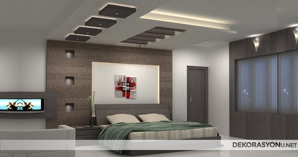 2020 led ışıklı alçıpan tavan dekorasyonu