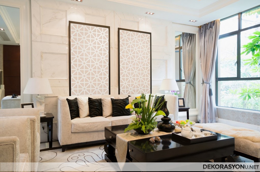 Başarılı küçük salon dekorasyonu