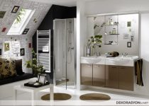 Dekoratif banyo duvar kağıdı