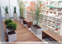Düzenli balkon peyzaj tasarımları