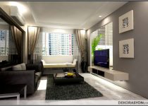 Küçük salon dekorasyonlarında gösterişli yapı