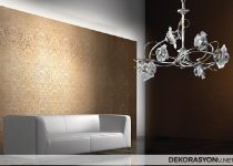 Salonlarınız için gül desenli avize modeli