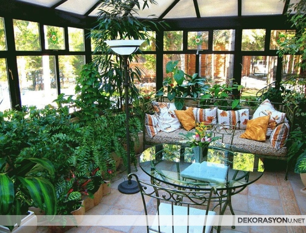 Harika balkon peyzaj modeli