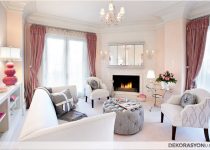 Harika pembe beyaz salon