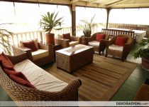 Hasır balkon düzenleme örnekleri