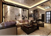 Modern salon duvar dekorasyonu tasarım