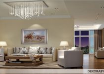 ip şekilli kristal şatların sarkıtıldığı salon avizesi