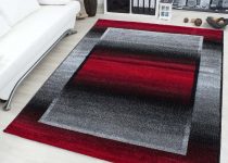 Kırmızı ağırlıklı antrasit halı modeli