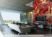 Salon için modern duvar dekorasyonu