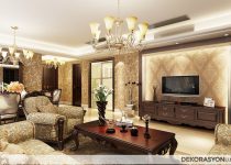 zarif klasik salon dekorasyonu