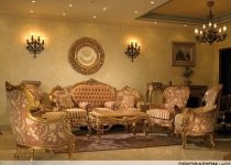 şık klasik salon dekorasyonu