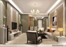 Klasik hatlara sahip salon avize modeli