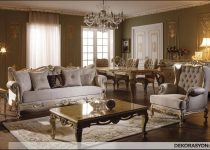 Şahane tasarımlı klasik salon dekorasyonu