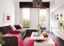 Küçük salon pembe koltuk takımı