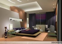 Özel yatak odası dekorasyonunda minimalist tasarım