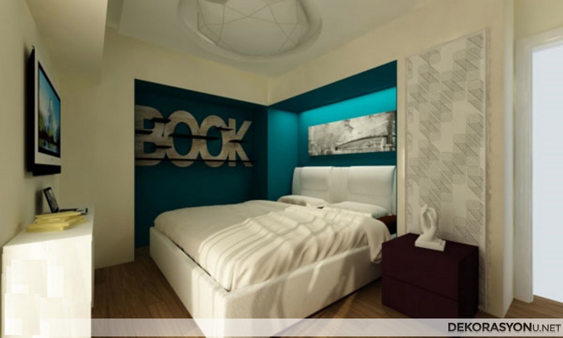 Küçük yatak odası minimalist dekor