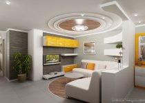 Çağın modern çizgilerini içinde barındıran şık alçı tavan modeli.
