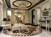 Modern tasarımlara sahip klasik salon dekorasyonu