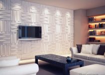 Modern 3 boyutlu görünümlü ince taşların bir araya gelerek kare şeklini aldığı duvar kağıdı modeli.