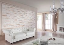 Taş resimlerinin modern çizgilerle boyandığı duvar kağıdı modeli.