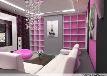 Salon dekorunda beyaz pembe renk önerileri