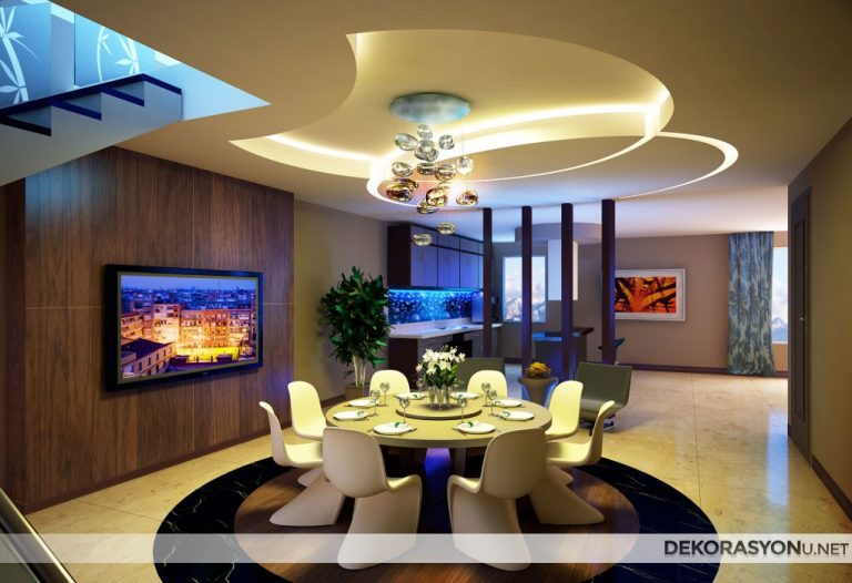Modern Salon Asma Tavan Dekorasyonu