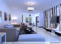 Trend mavi beyaz salon