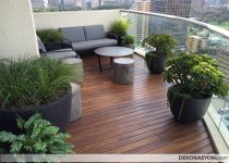 Yuvarlak balkon peyzaj uygulamaları