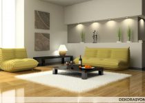 Salon için modern duvar dekorasyon modeli