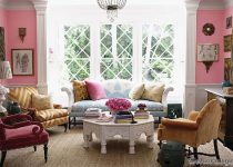 Pudra ve pastel renk salon dekorasyonları