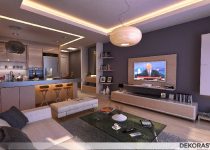 Açık mutfaklı salon tasarımları