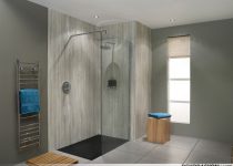 Açık renkli dekoratif banyo duvar panelleri