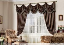 Ağır ve gösterişli avangard salon perdeleri