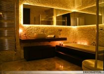 Beyaz taş banyo duvar panelleri