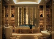 Modern dizayn edilmiş bronz banyo tasarımları