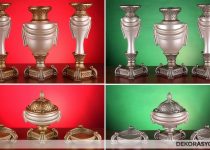 Çıdam seramik klasik salon aksesuarı hünkar konsol seti