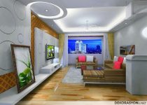 Salon İçin Dekoratif Asma Tavan Modelleri