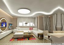 Dekoratif modern asma tavan dekorasyonu