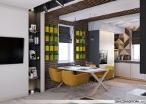 Yemek odası dekorasyonunda modern tasarım