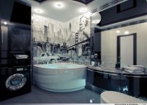 Desenli, son derece dekoratif banyo duvar panelleri