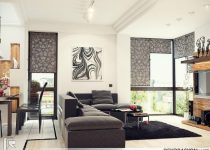 Salon için en güzel desenli stor perde modelleri