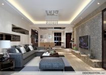 Son moda salon dekorasyonunda dikkat çekici dizayn