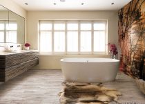 Elegant bej rengi banyo modelleri