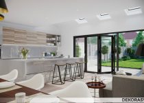 Elegant Tasarımlı Salon ve Açık Mutfak Dekorasyonları