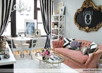 Gösterişli küçük salon yemek odası