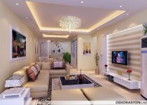 Gösterişli Salon İçin Asma Tavan Modelleri