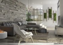 Şahane gri renk salon tasarımları