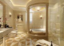 En güvel ve en harika bej rengi banyo modelleri