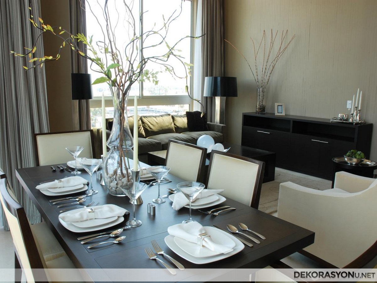 Harika küçük salon yemek odası