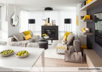 İlham veren küçük salon yemek odası